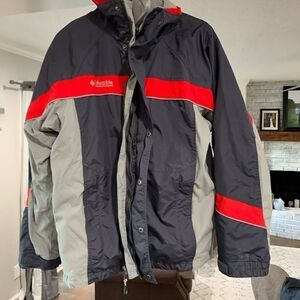 VINTAGE COLUMBIA BLIZZARD BAY MEN M INTERCHANGE TWO LAYERS JACKET/SHELL+FLEECE